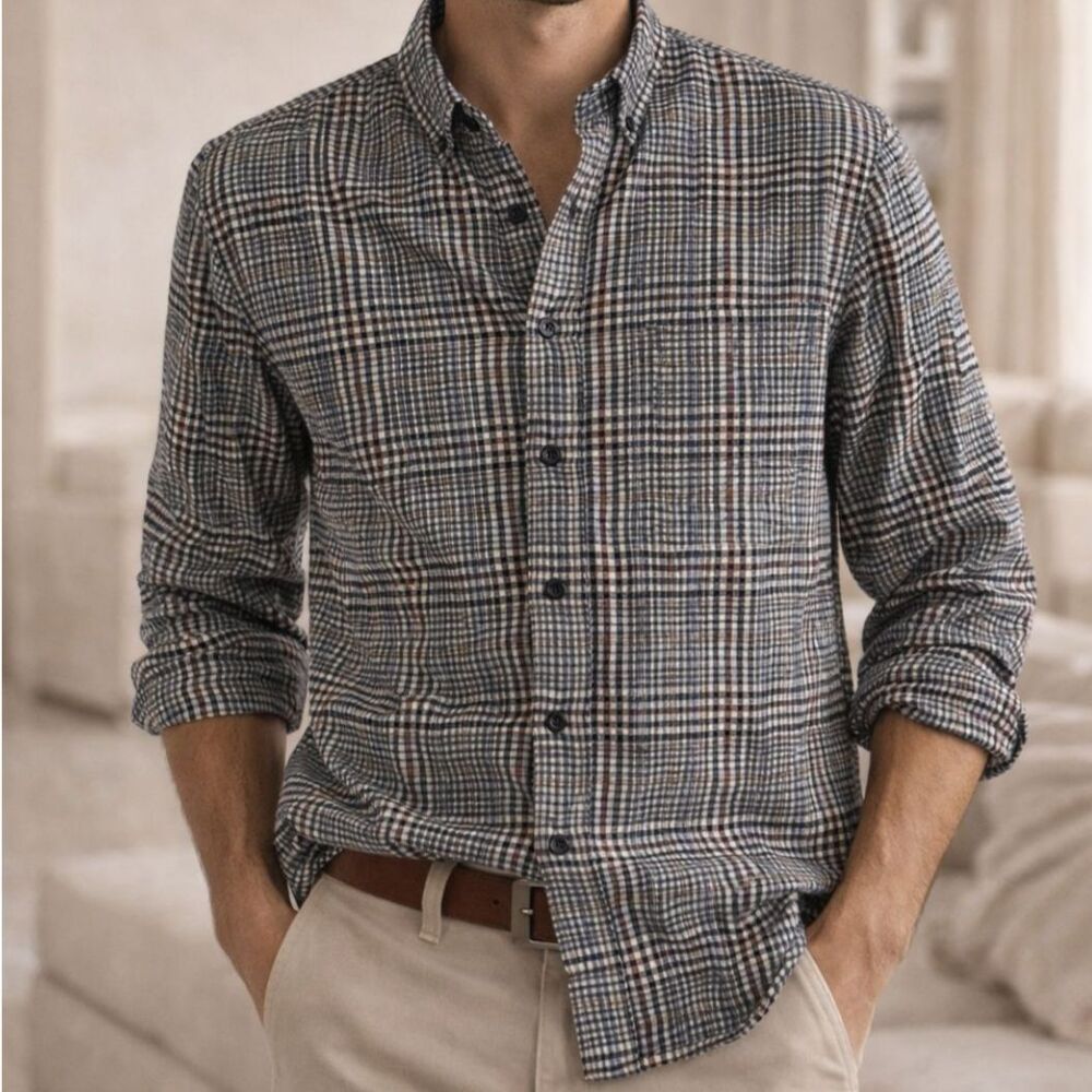 Levi's Made & Crafted Gingham Button Down Shirt Mens Medium LMC MSRP $198